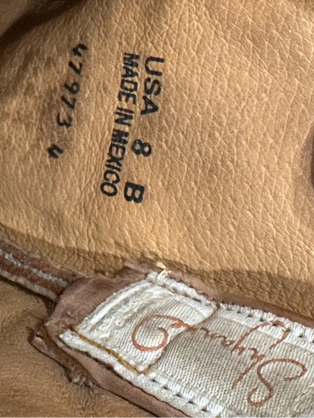 Shyanne Women’s Embroidery floral Tan Leather Western Cowboy Cowgirl Boots 8 - Picture 9 of 10